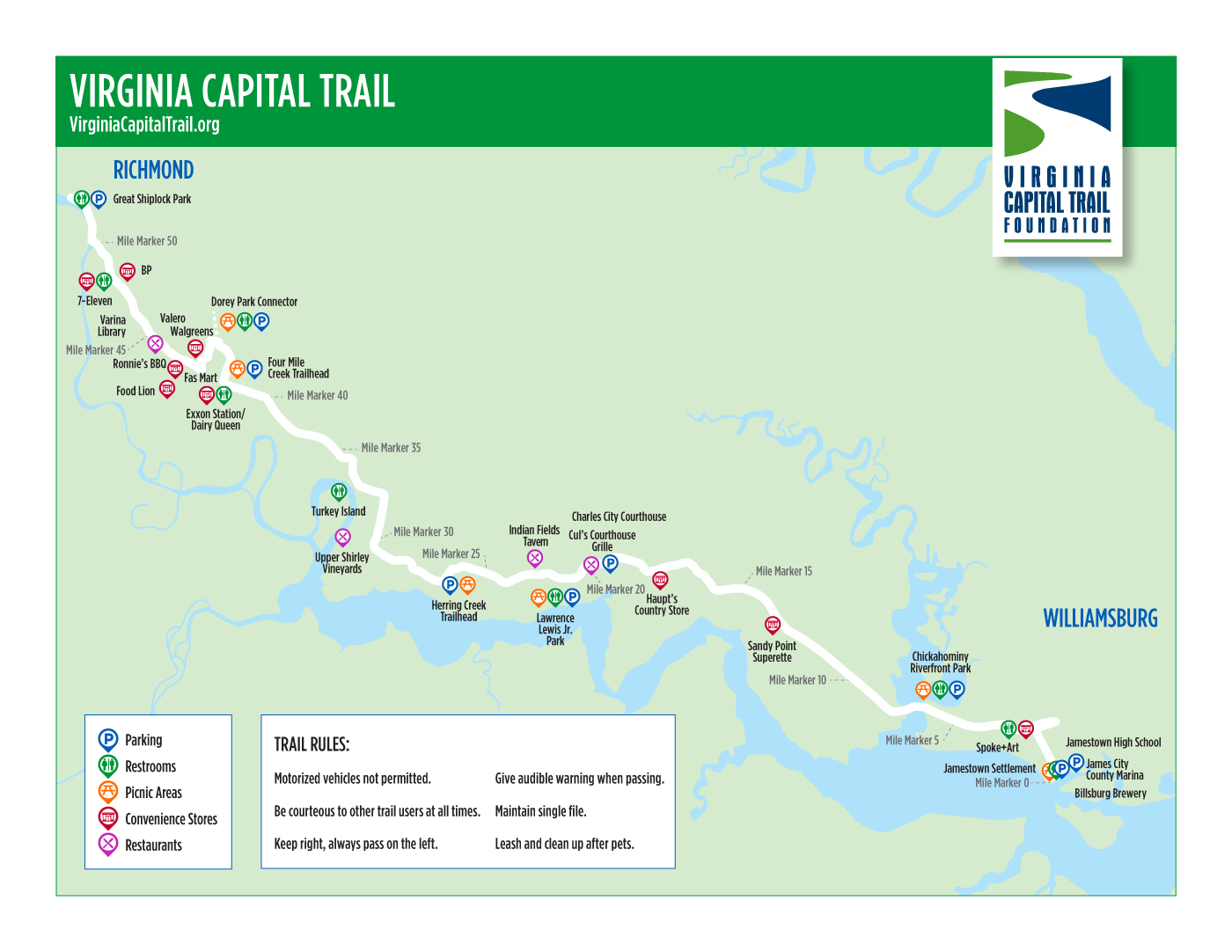 Printable Maps Virginia Capital Trail Foundation